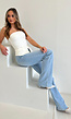 Tall High Waist Lichtblauwe Straight Leg Jeans