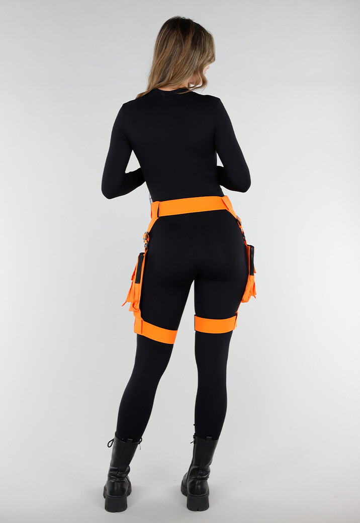 Oranje Cargo Riem met Zakken en Verstelbare Beenriemen