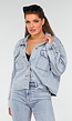 Denim Blouse met Wassing en Borstzakken