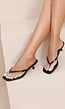 Zwarte Teenslipper Sandalen met Hak