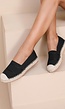 Zwarte Espadrilles Instappers
