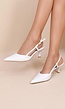 Witte Slingback Hakken