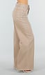 Beige High Waist Wide Leg Jeans met Zilveren Studs