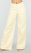 Lichtgele Wide Leg Jeans met High Waist en Rechte Wijde Pijpen