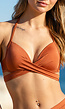 Bronzen Halter Bikinitop met Overslag