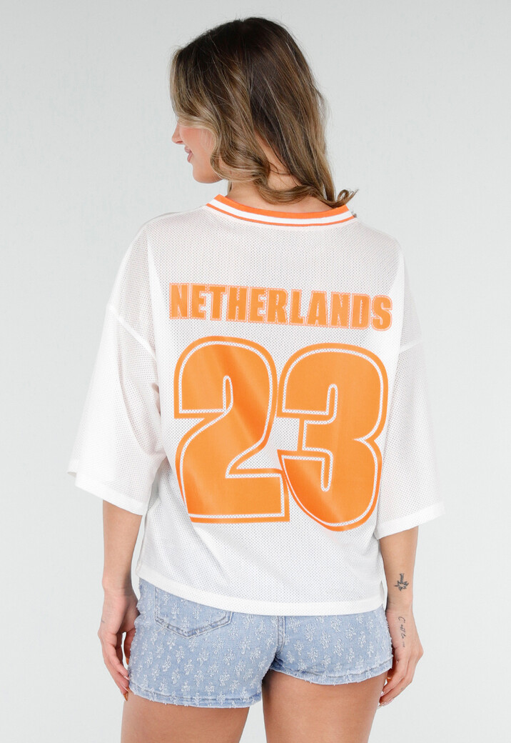 Oranje Netherlands Jersey Top met Nummer