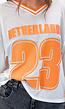 Oranje Netherlands Jersey Top met Nummer