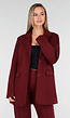 Burgundy Stretch Blazer met Schoudervullingen