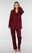 Burgundy Stretch Blazer met Schoudervullingen