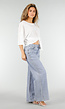 Witte Top met Knoopdetail en Korte Mouwen