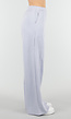 Lichtblauwe Wide Leg Joggingbroek met Elastische Taille en Stretch