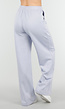 Lichtblauwe Wide Leg Joggingbroek met Elastische Taille en Stretch