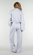 Lichtblauwe Wide Leg Joggingbroek met Elastische Taille en Stretch