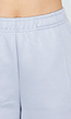 Lichtblauwe Wide Leg Joggingbroek met Elastische Taille en Stretch