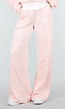 Lichtroze Wide Leg Joggingbroek