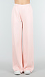 Lichtroze Wide Leg Joggingbroek met Elastische Taille en Stretch