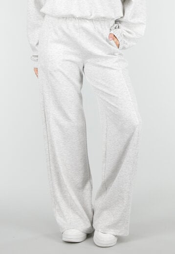 Grijze Wide Leg Joggingbroek