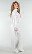 Grijze Wide Leg Joggingbroek met Elastische Taille en Stretch