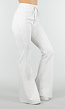 Grijze Joggingbroek met Flared Pijpen en Elastische Taille