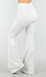 Grijze Joggingbroek met Flared Pijpen en Elastische Taille
