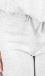 Grijze Joggingbroek met Flared Pijpen en Elastische Taille