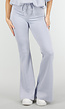 Lichtblauwe Joggingbroek met Flared Pijpen en Elastische Taille