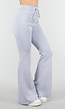 Lichtblauwe Joggingbroek met Flared Pijpen en Elastische Taille