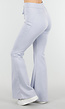 Lichtblauwe Joggingbroek met Flared Pijpen en Elastische Taille