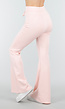 Lichtroze Joggingbroek met Flared Pijpen en Elastische Taille