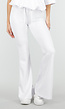 Witte Joggingbroek met Flared Pijpen en Elastische Taille