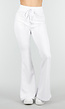 Witte Joggingbroek met Flared Pijpen en Elastische Taille