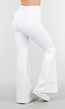 Witte Joggingbroek met Flared Pijpen en Elastische Taille