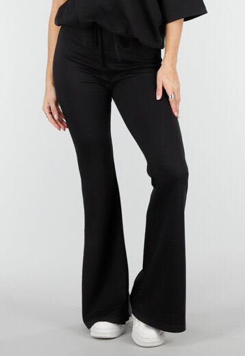 Zwarte Jogging Flared Broek