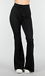 Zwarte Joggingbroek met Flared Pijpen en Elastische Taille