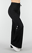 Zwarte Joggingbroek met Flared Pijpen en Elastische Taille