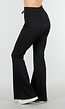 Zwarte Joggingbroek met Flared Pijpen en Elastische Taille