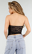 Zwarte Lace Bustier Top met Stretch