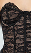 Zwarte Lace Bustier Top met Stretch