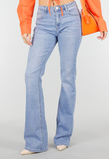 Lichtblauwe Denim Flared Jeans