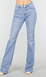 Lichtblauwe Denim Flared Jeans met High Waist