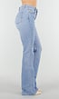 Lichtblauwe Denim Flared Jeans met High Waist