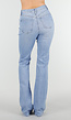 Lichtblauwe Denim Flared Jeans met High Waist