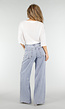 Lichtblauwe Denim Wide Leg Jeans met Studs en High Waist