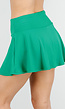 Groene Stretch Skort met Geplooide Rok en Ingebouwd Broekje