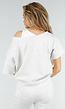 Grijze One Shoulder Top met Ingewerkte Top en Stretch