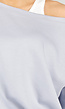 Lichtblauwe One Shoulder Top met Ingewerkte Top en Stretch