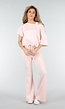 Lichtroze One Shoulder Top met Ingewerkte Top en Stretch