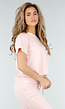 Lichtroze One Shoulder Top met Ingewerkte Top en Stretch