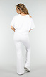 Witte One Shoulder Top met Ingewerkte Top en Stretch