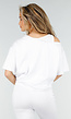 Witte One Shoulder Top met Ingewerkte Top en Stretch